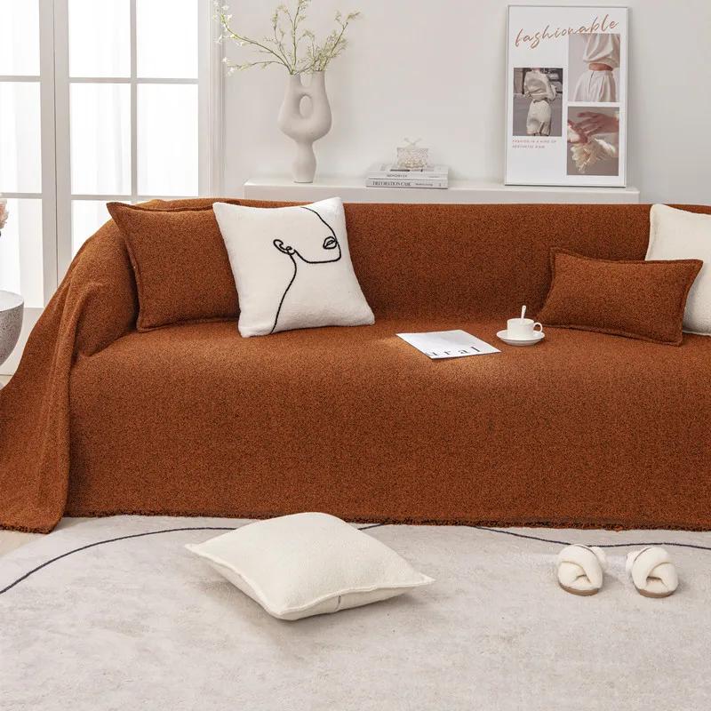 Sofa Cover Cloth Towel Off White Universal Seat Cushion High-density Woven Thickened Full Japanese Minimalist Backrest Towel