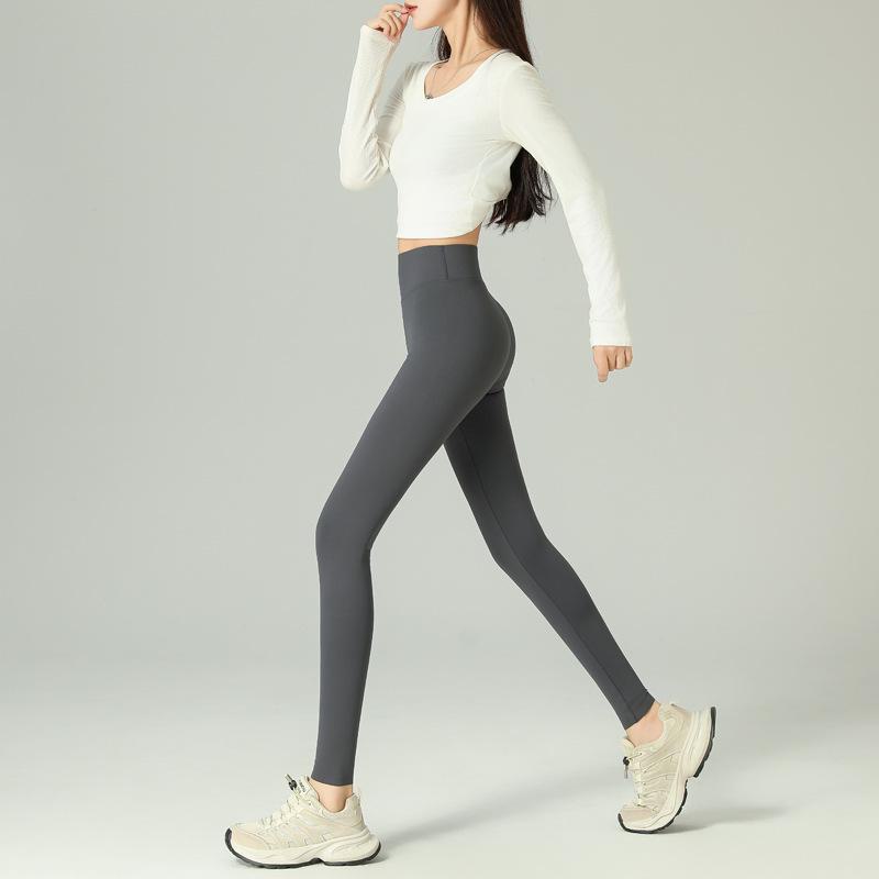 Pantalon de Yoga Chaud Taille Haute pour Femme: Leggings élastiques requin avec polaire de lapin pour l'extérieur et pour remonter les hanches
