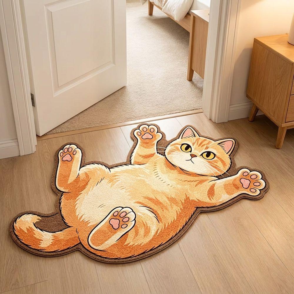 Anti-fouling Home Decor Carpet Non-Slip Cartoon Carpet Cute Cat-Shaped Area Rug  Living Rooms