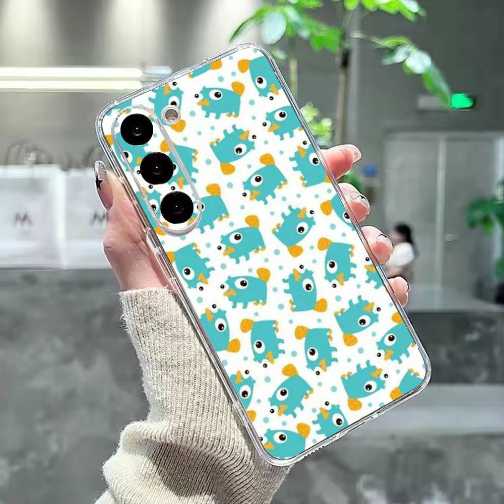 Cartoon P-Perry The Platypus Phone Case For Samsung Galaxy A91,80,73,72 ,71,53,52,32 ,31,22,21s,20,Transparent Case