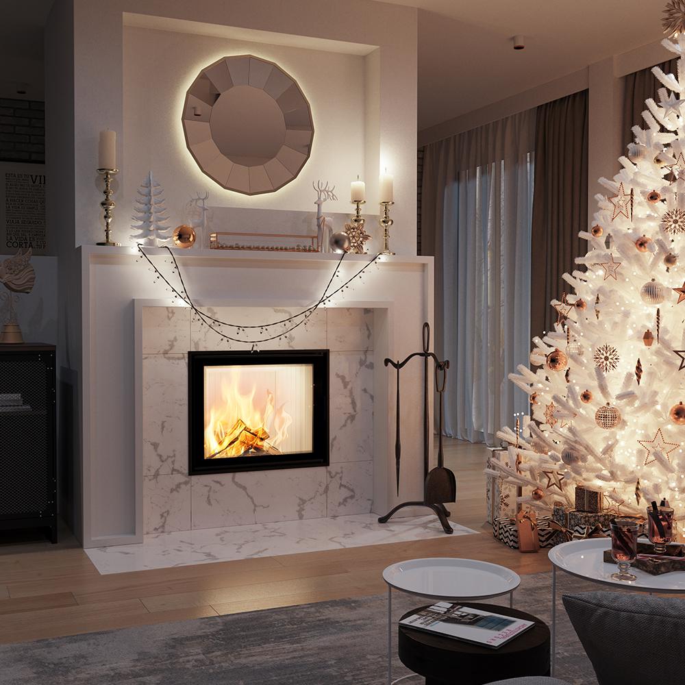 Steel fireplace KRATKI NADIA 12 kW Ø 200