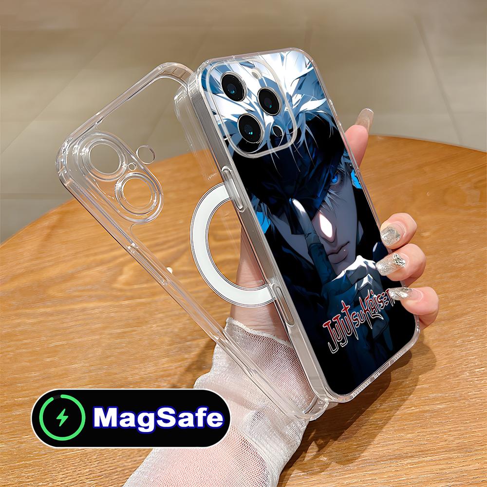 Jujutsu Kaisen Satoru Gojo Phone Case for iPhone 17 16 15 14 13 12 11 Air Pro Max Plus Mini Magsafe Clear Colorful Cover Cover