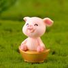 1 Pcs Mini Pig Family Resin Figurines Kawaii Animal Statue Miniature Model DIY Bonsai Micro Landscape Ornament