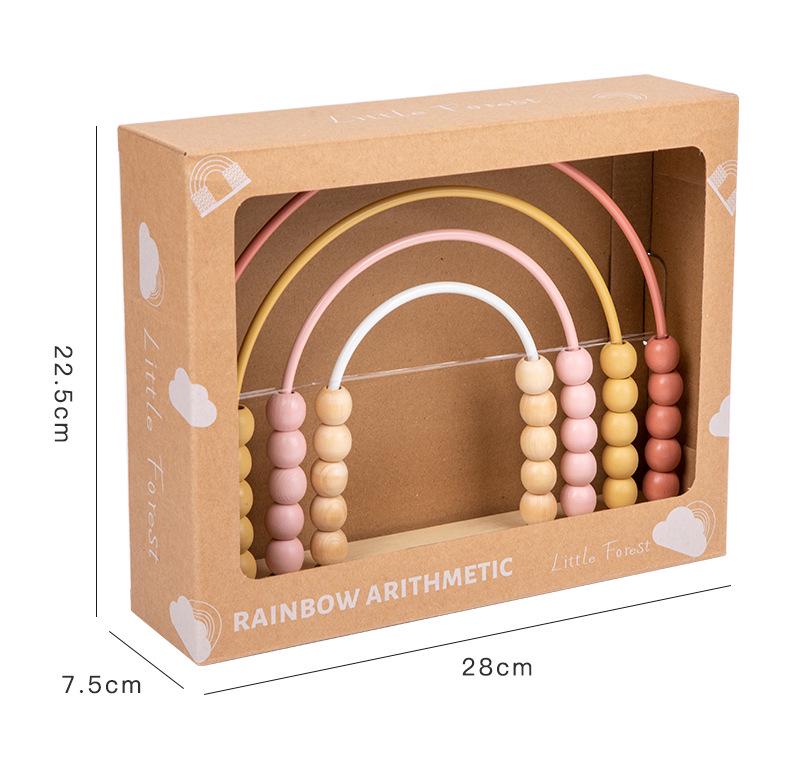 Colorful Four-Row Abacus for Early Math Learning and Teaching Aids