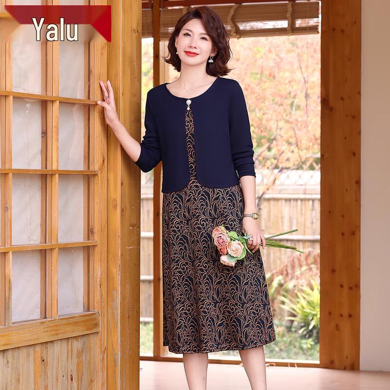 

Yalu Women s Fashion Mid-Length Dress 5XL