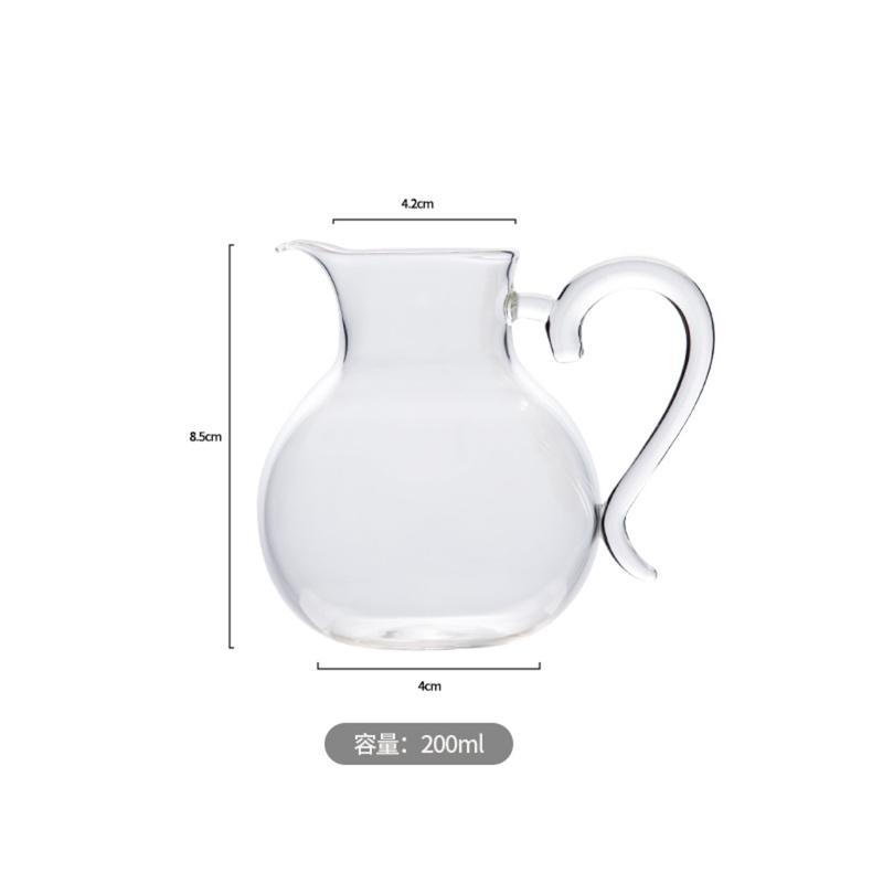 200ml Brewing Tea Maker Glass Tea Pot With Handle Tea Dispenser Chahai Kung Fu Tea Set Accessories Coffee Pot Pitcher чистый