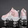 Rollschuhe 4-Rad Verformbare Schuhe Rollschuhe Erwachsene Ausreißerschuhe Schlittschuhe für Kinder