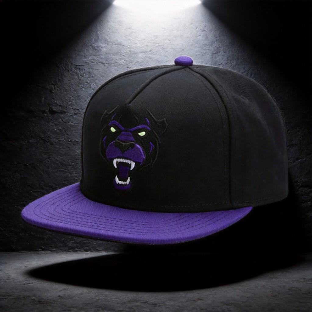 Cartoon Purple Leopard Baseball Cap With Embroidery For Summer Adult Fashion Casual