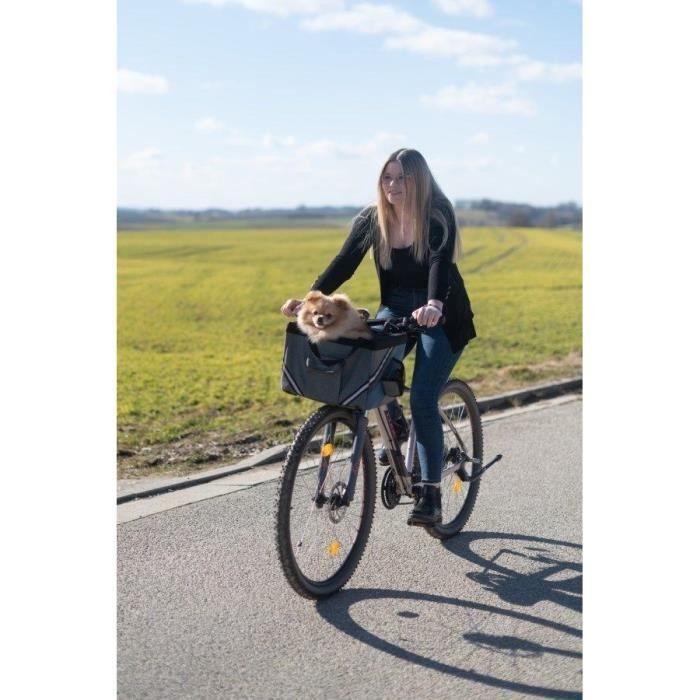 Sac à vélo pour chien et chat - KERBL - Vacation - Gris/bleu - 38x29x25 cm - Tissu robuste