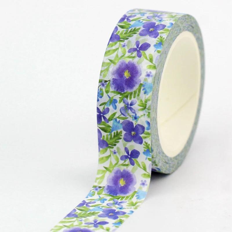 Eco Paper 1pc 10M Decor Mushrooms Flowers Cups Nautical Washi Tape Set for Scrapbooking Journaling Masking Tape Cute Stationery