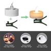 12 Count Clip  Flameless LED Tealight Realistic Flame  Decoration For Vases Tables  Reusable Battery Candle