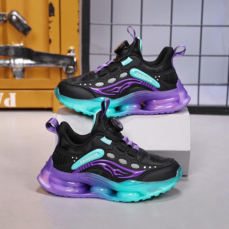 Boys' Sports Shoes Medium and Older Children's 2025 New Girls' Shoes Children's Basketball Shoes Breathable Non-slip Student Shoes