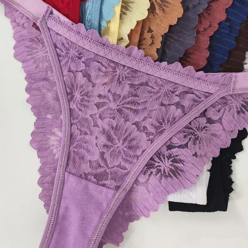 11pcs/Pack Multi Color Sexy Floral Women's Panties Breathable Comfor Female Underpants Lingerie Elegant Lady Briefs Underwear