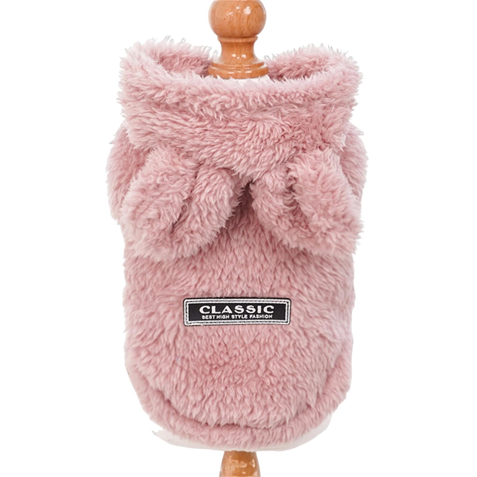 Домашняя Собака Виллус Теплый Щенок Собачка Одежда Одежда S розовый