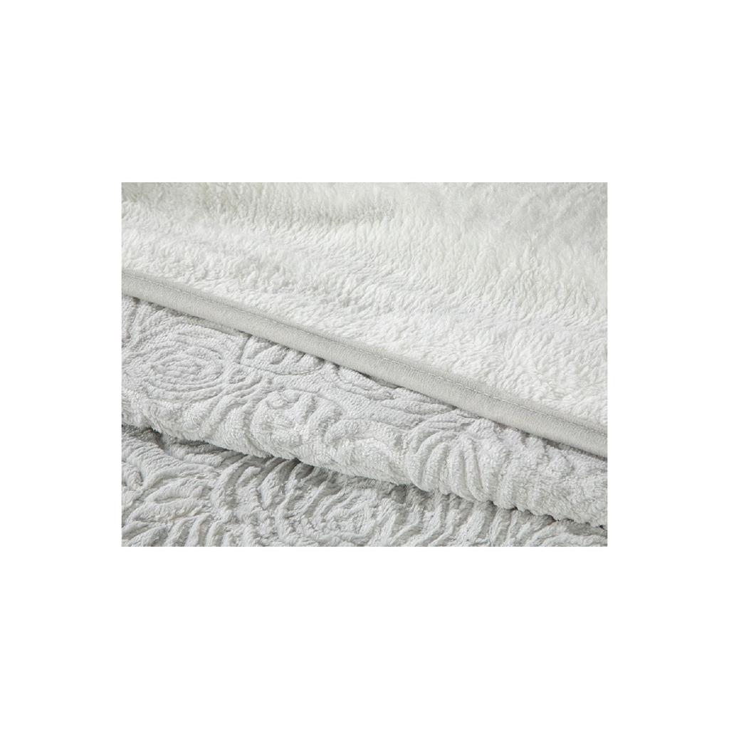 Shabby Rose Emboss Double Blanket 200x220 Cm Cream