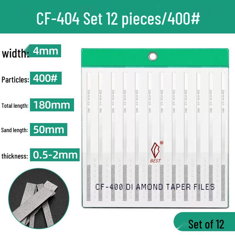Diamond Electroplated Alloy File Set CF-400 with Carborundum - Free Shipping