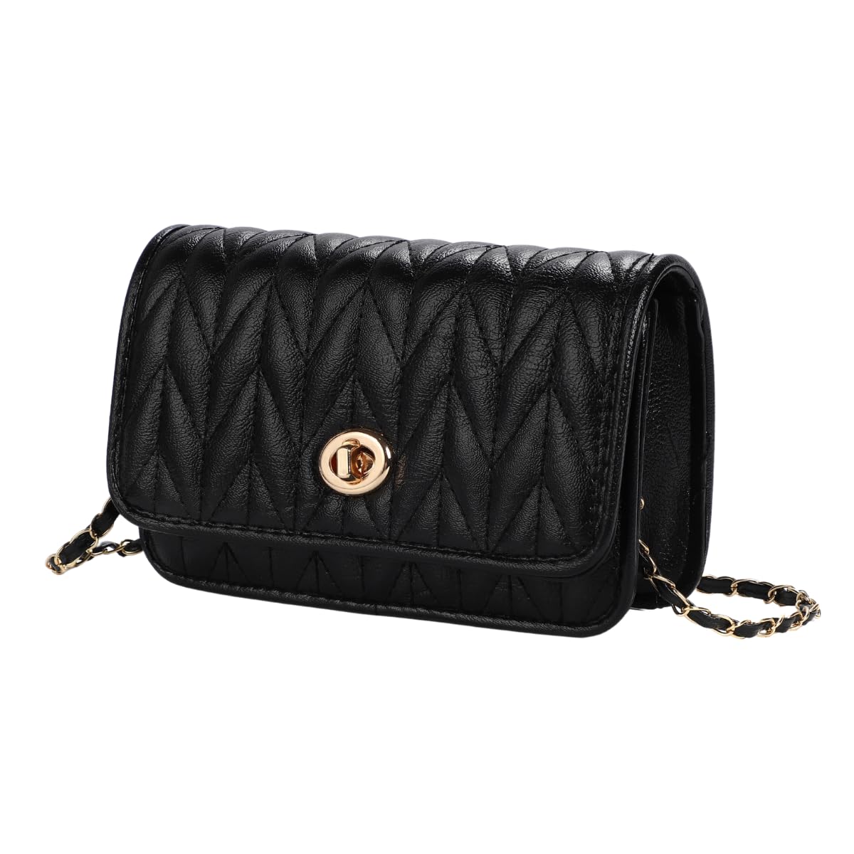 

[SHARE ITEMS] Women s Shoulder Bag, Small, Lightweight, Crossbody, Mini Bag, PU Leather, Smartphone Compatible, Cute and Stylish (Black)