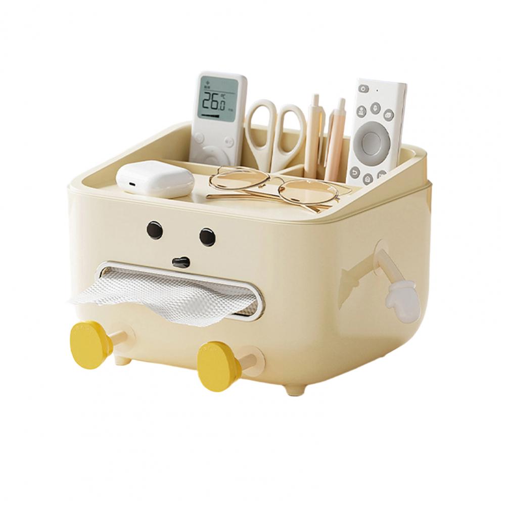 Tissue Box Holder Decorative Tissue Box Case Cute Tissue Box Cover with Legs Multifunctional Phone Holder Desktop Organization