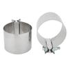 2 Stück Stoßverbindungs-Auspuffhülsenklemmen Edelstahl Schalldämpfer-Bandschellen mit Schrauben für 4-Zoll-Rohr