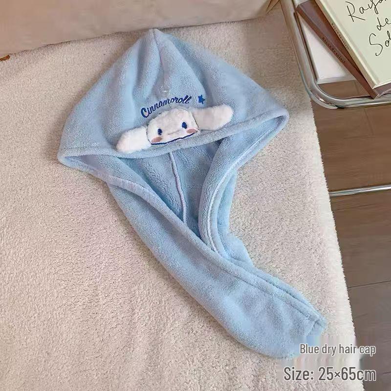 Cinnamoroll Quick-Dry Hair Wrap Towel for Women - Cute, Absorbent Bath Cap