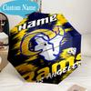 Custom Name Umbrella Rams Team Spirit Umbrella 8-Frame for Travel, Camping, Casual Lightweight Portable, Essential for Family Gifts