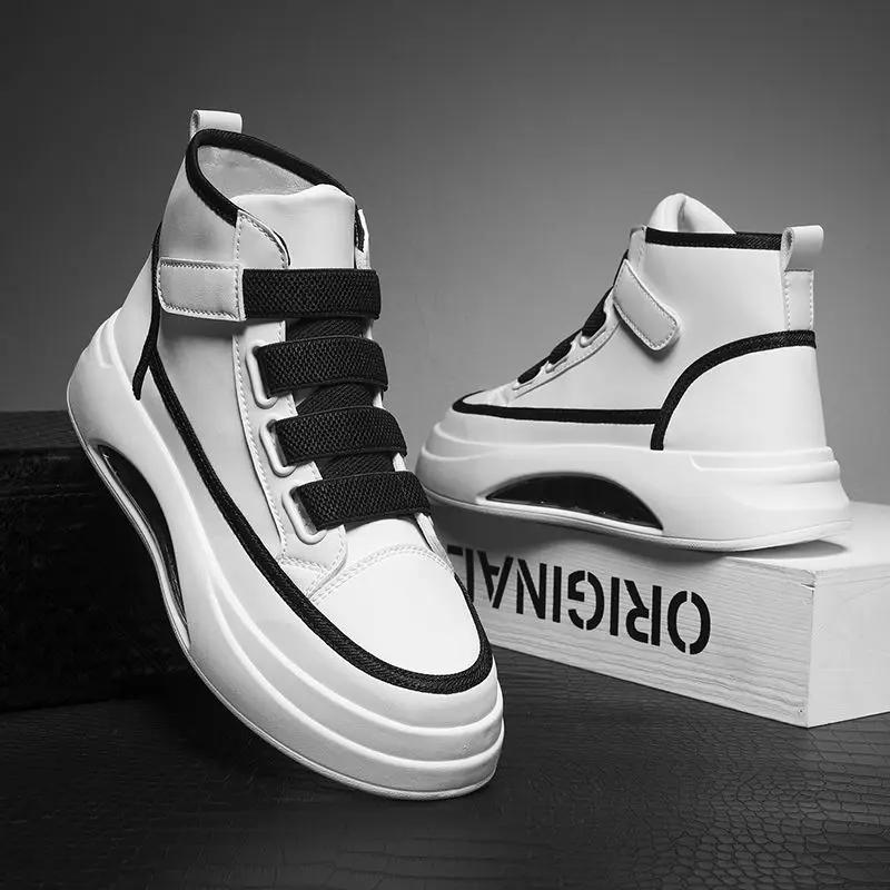 Male Shoes Leather Waterproof Trendy 2025 Men's Boots Platform Fashion Footwear Non Slip Size 44 Hot Selling Y2k In Promotion 45