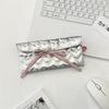 Quilted Bow Flap Women's Multifunctional Pencil Case & Coin Purse