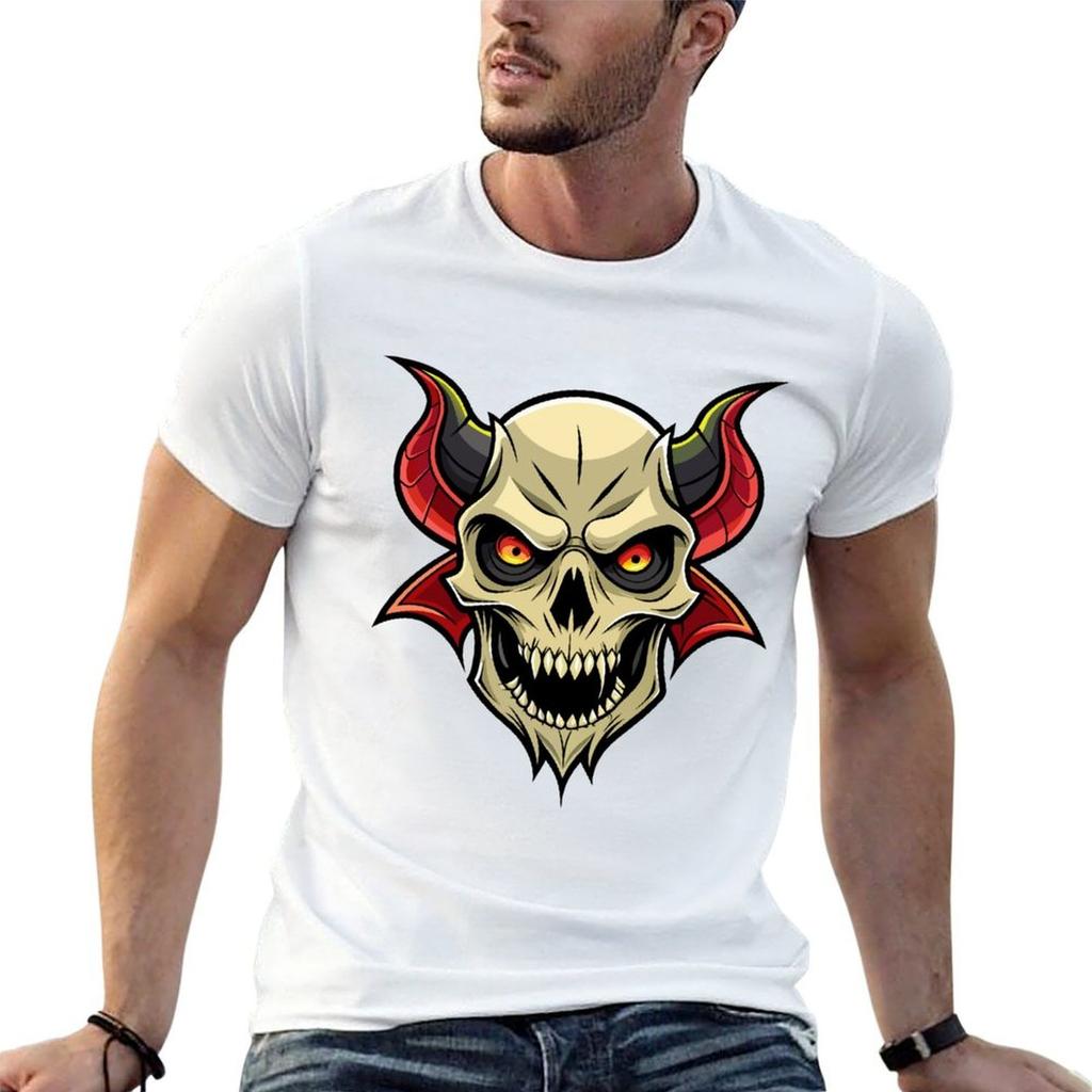 Trending Demon Skull Design Tshirt Water Resistant Casual Tshirt