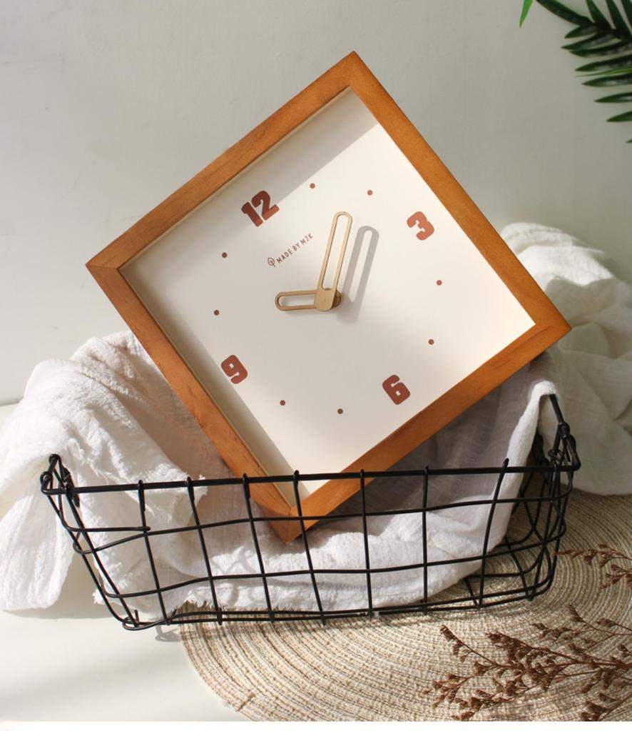 Danmukeji Wall Stylish and Scandinavian Natural Wood Continuous Second Interior New Housewarming Wall Clock Wood Clock, Popular, Wooden, Style, Quiet,