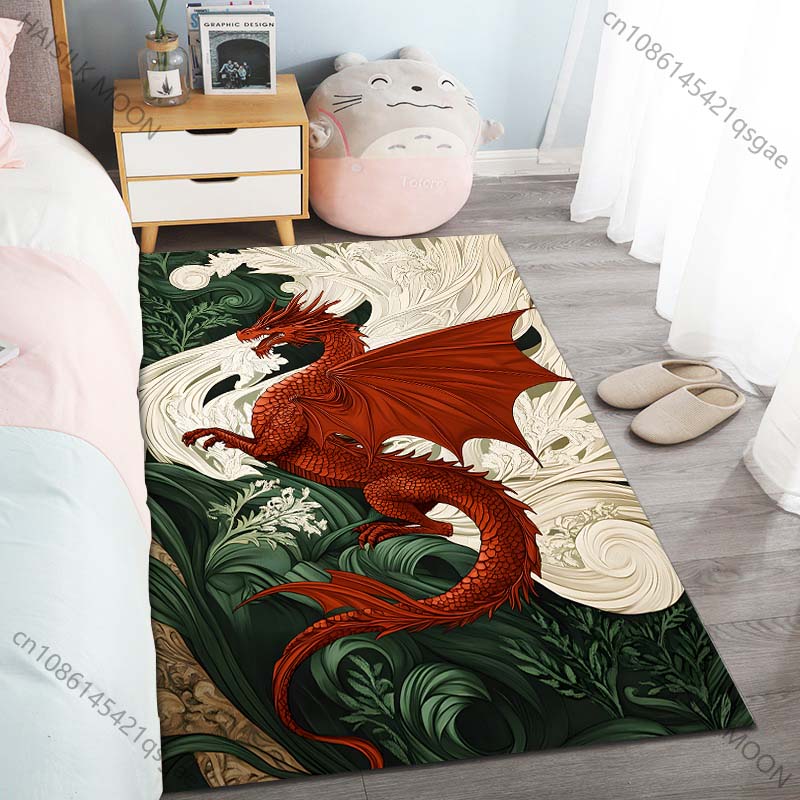 

Dragon Printed Carpet Non-slip Floor Mat for Living Room Bedroom Sofa Home Decoration Modern Large Size 40x60cm (16x24in)