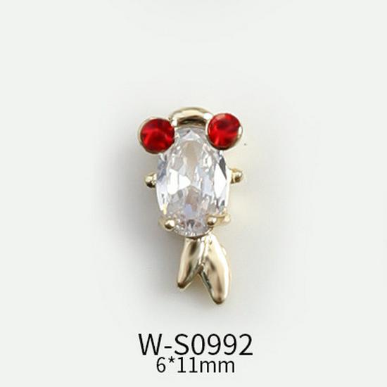 Festive Chinese Style Manicure: Lucky Bag Zirconia Ornaments with Golden Toad, Yuanbao, and Money Character Press-on Nails