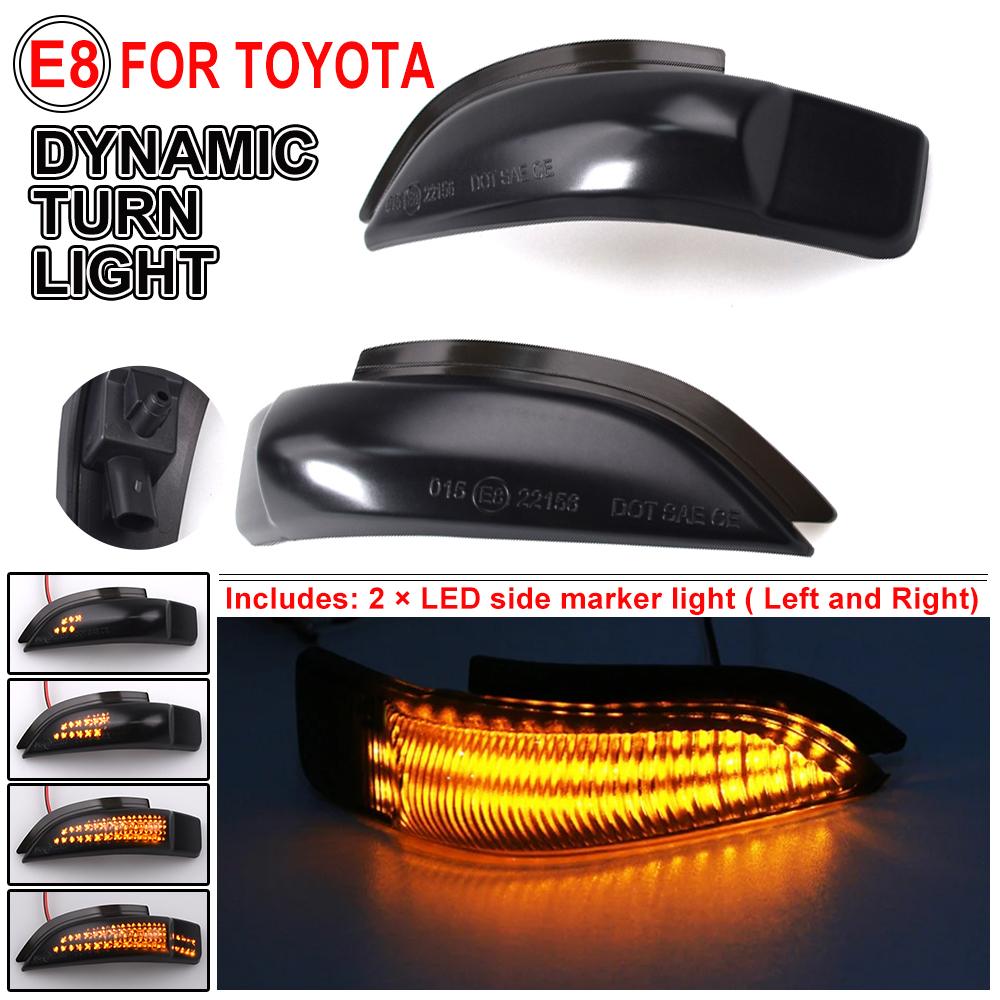 Dynamic LED Side Mirror Turn Signal Indicator Light for Toyota Corolla Camry Prius Vios Yaris Venza Avalon Altis 2014-2017