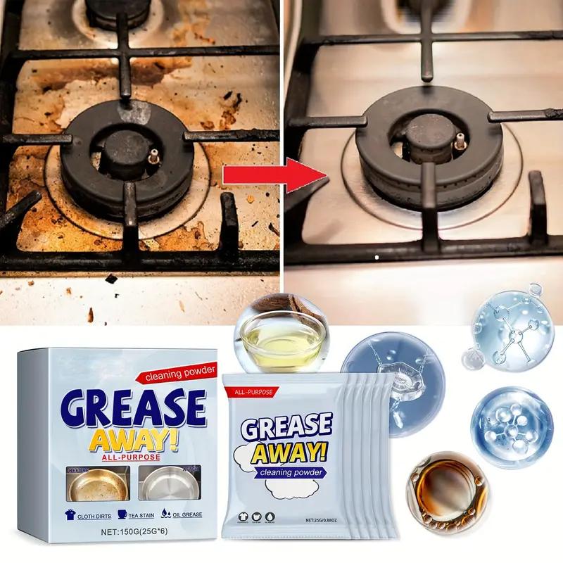 1/2/4PCS Cleaning Powder Kitchen Cleaner Powder Grime Remover Stubborn Grease Stain Cleaner for Grill Oven Stove Pots