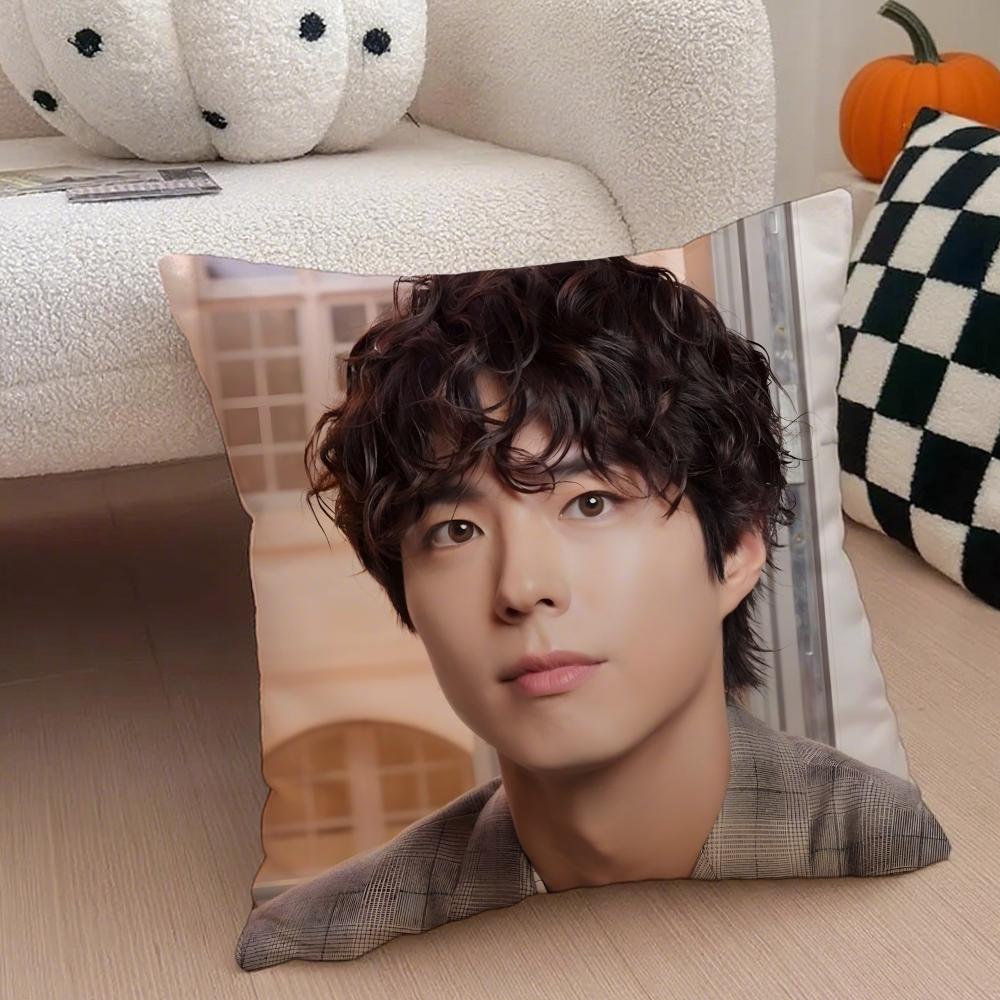 Charming Korean Handsome Actor PPark Bogum Cushion Cover Throw Pillow Cover Hidden Button Durable Polyester Chair Cushion
