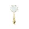 Metal Handheld Magnifier Delicate Pattern Retro 5X Carved Magnifier Portable High-Grade Magnifying Glass