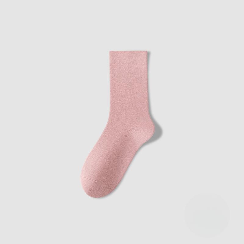 Women's Summer Thin Pure Cotton Boneless Crescent Tube Stack Socks