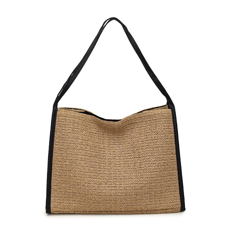 Lazy wind vacation beach oversized capacity straw bag shoulder bag niche versatile spring and summer tote bag