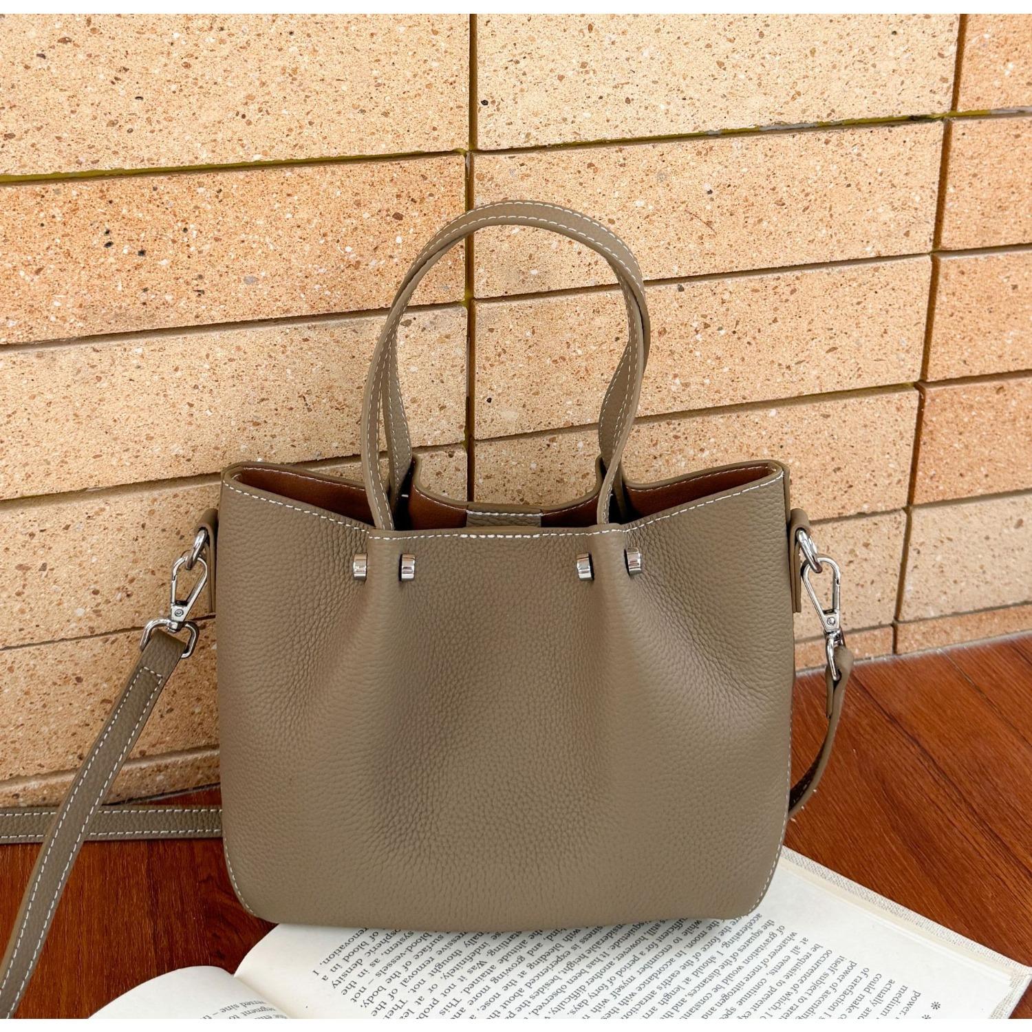 

Женская сумка через плечо из коровьей кожи «Мать и дитя», простая модная сумка, сумка-ракушка для девочек, многоотделенческая, из мягкой кожи