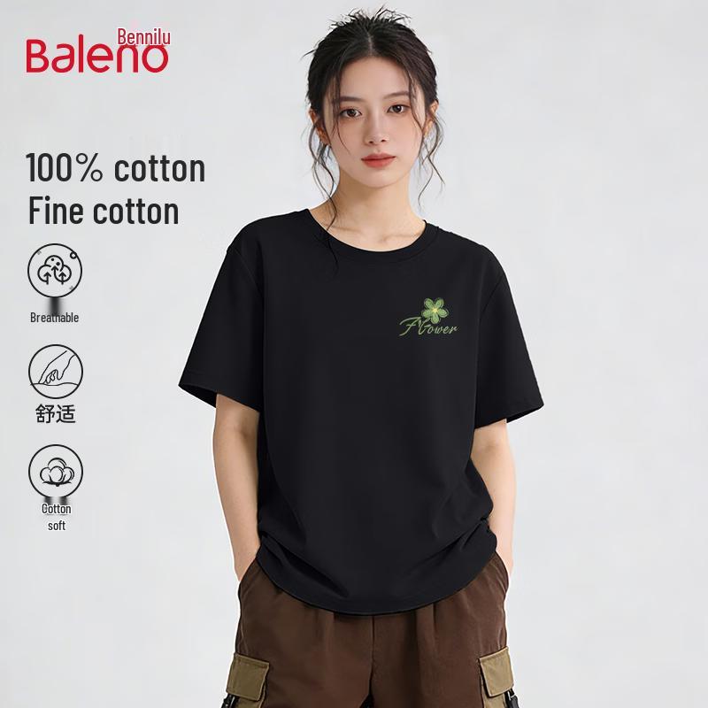Baleno Women's Pure Cotton Casual Short Sleeve T-Shirt