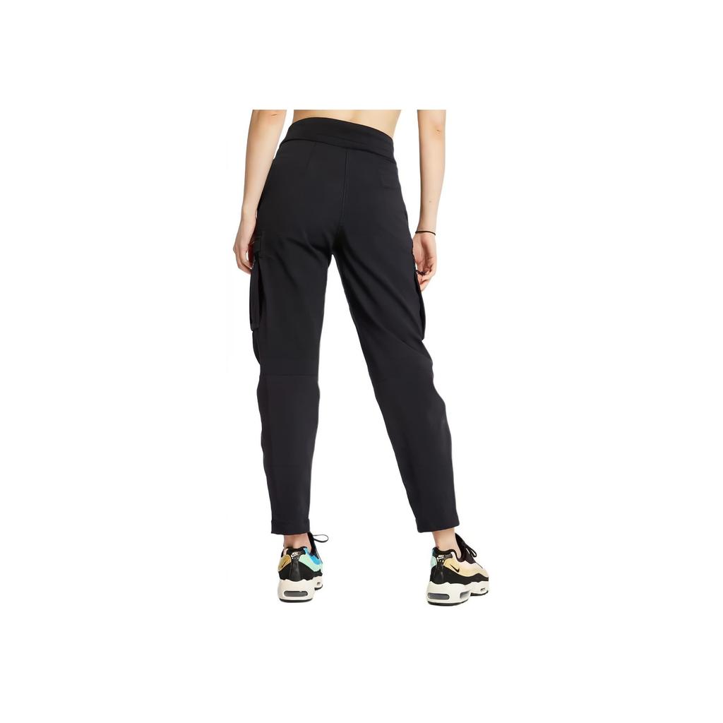 Nike Solid Color Mid-Waist Straight-Leg Casual Pants Women Bottoms Black CV0617-010