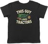This Guy Loves Tractors Funny Farming Farmer Kids T-Shirt Boys Girls Gift