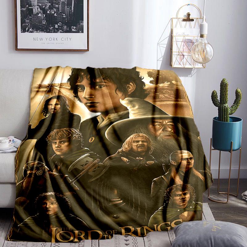 Journey Through Middle-earth Blanket Lightweight Flannel Bedding Blanket Perfect for Travel, Camping, Living Rooms, Offices, Sofas,Fan Christmas gift