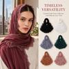 Breathable Muslim Chiffon Jersey Hijab Solid Color Scarf Shawls Fashion Women Headscarf  Islamic