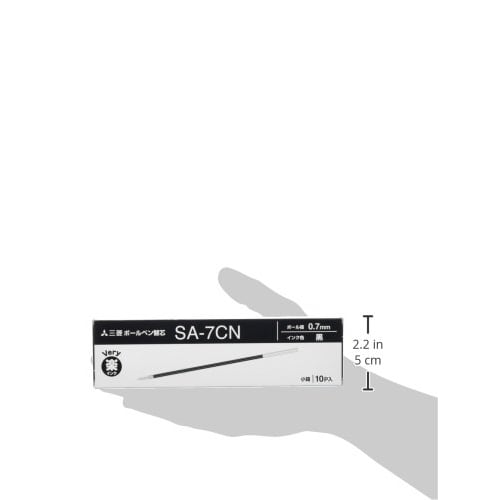 Mitsubishi Pencil Oil-based Ballpoint Pen Refill SA-7CN Black 10 Pieces SA7CN.24
