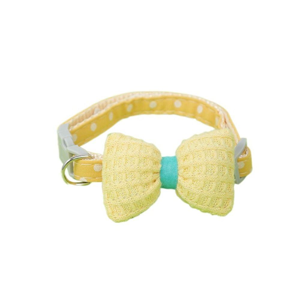 Cute Bow Pet Collar Adjustable Safety Puppy Neck Strap Delicate Candy Color Pet Accessories Pet