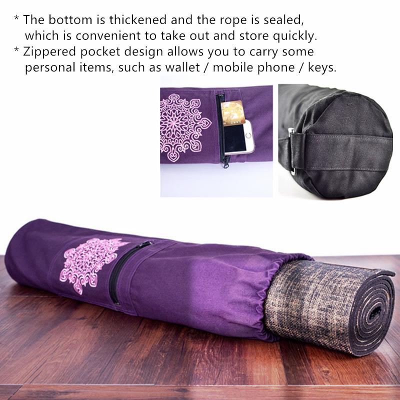 Wear-resistant Canvas Yoga Mat Backpack Breathable Sports Fitness Canvas Bag Yoga Accessories