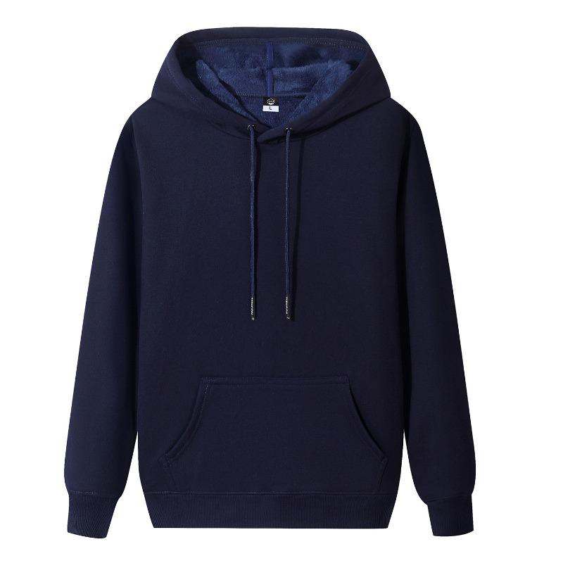 IHUASU Men's Fashion Casual Solid Color Print Autumn Winter Hoodie Elegant