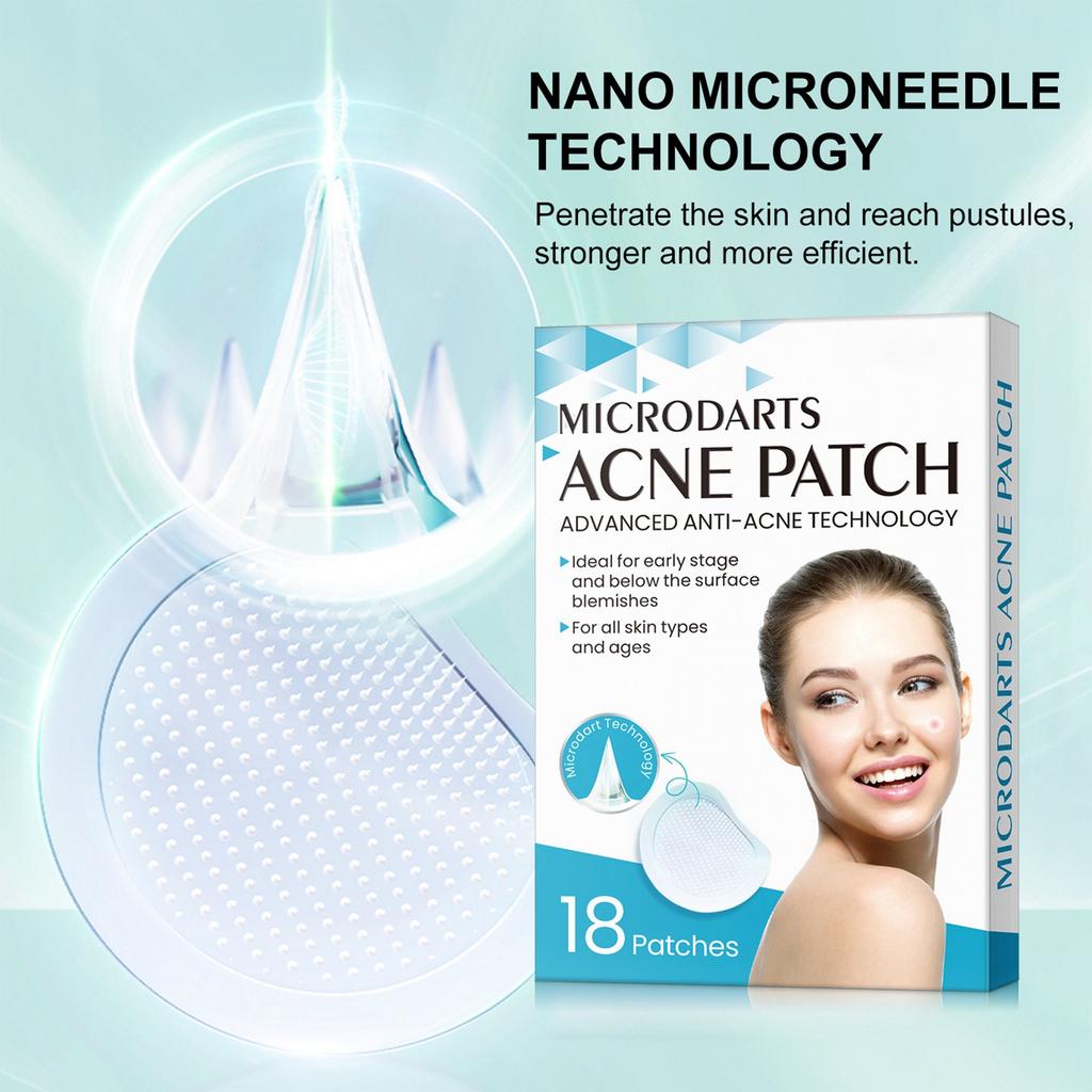 Microneedle Hydrocolloid Acne Patch To Fade Acne Marks, Acne, Acne Skin Patch.