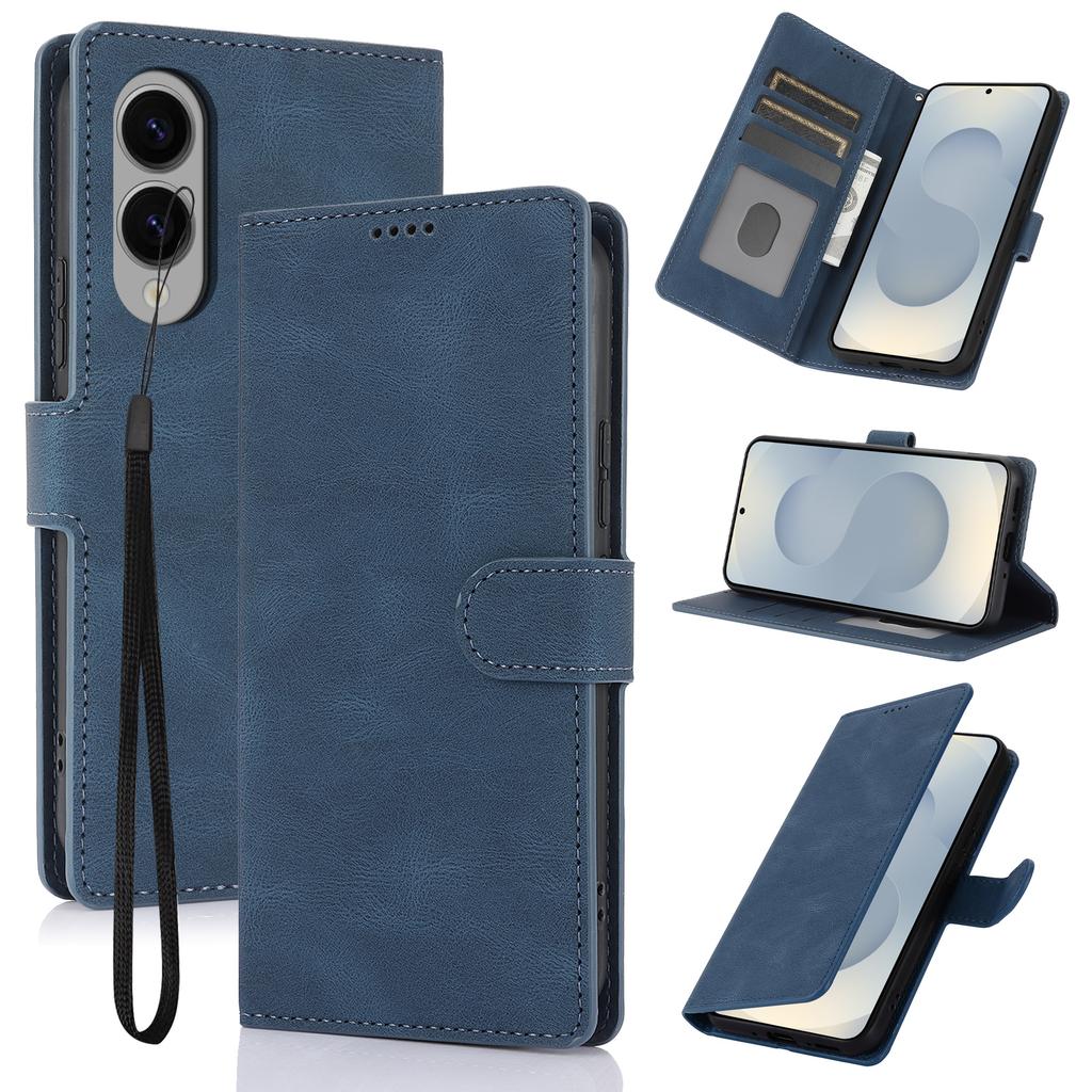 For Samsung Galaxy S25 Edge Case PU Leather Phone Cover with Wallet Stand