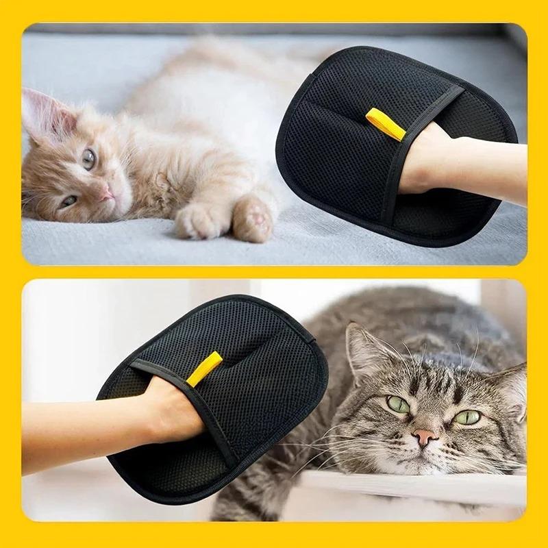 Pet Electrostatic Hair Removal Gloves Dog Cat Hair Removal Brush Gloves Hair Adhesive Gloves Carpet Clothing Hair Cleaning Brush